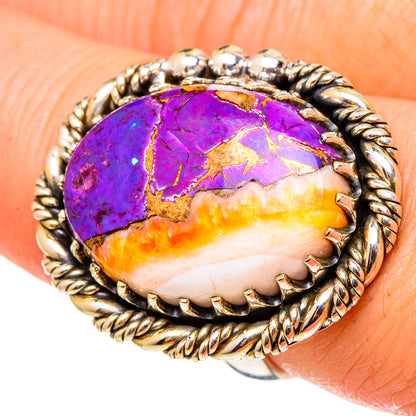 Spiny Oyster Turquoise Rings handcrafted by Ana Silver Co - RING97363