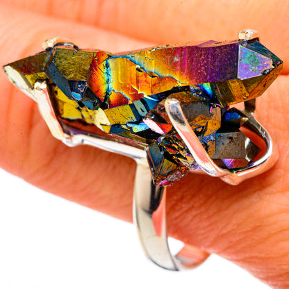 Titanium Sunshine Druzy Rings handcrafted by Ana Silver Co - RING97365
