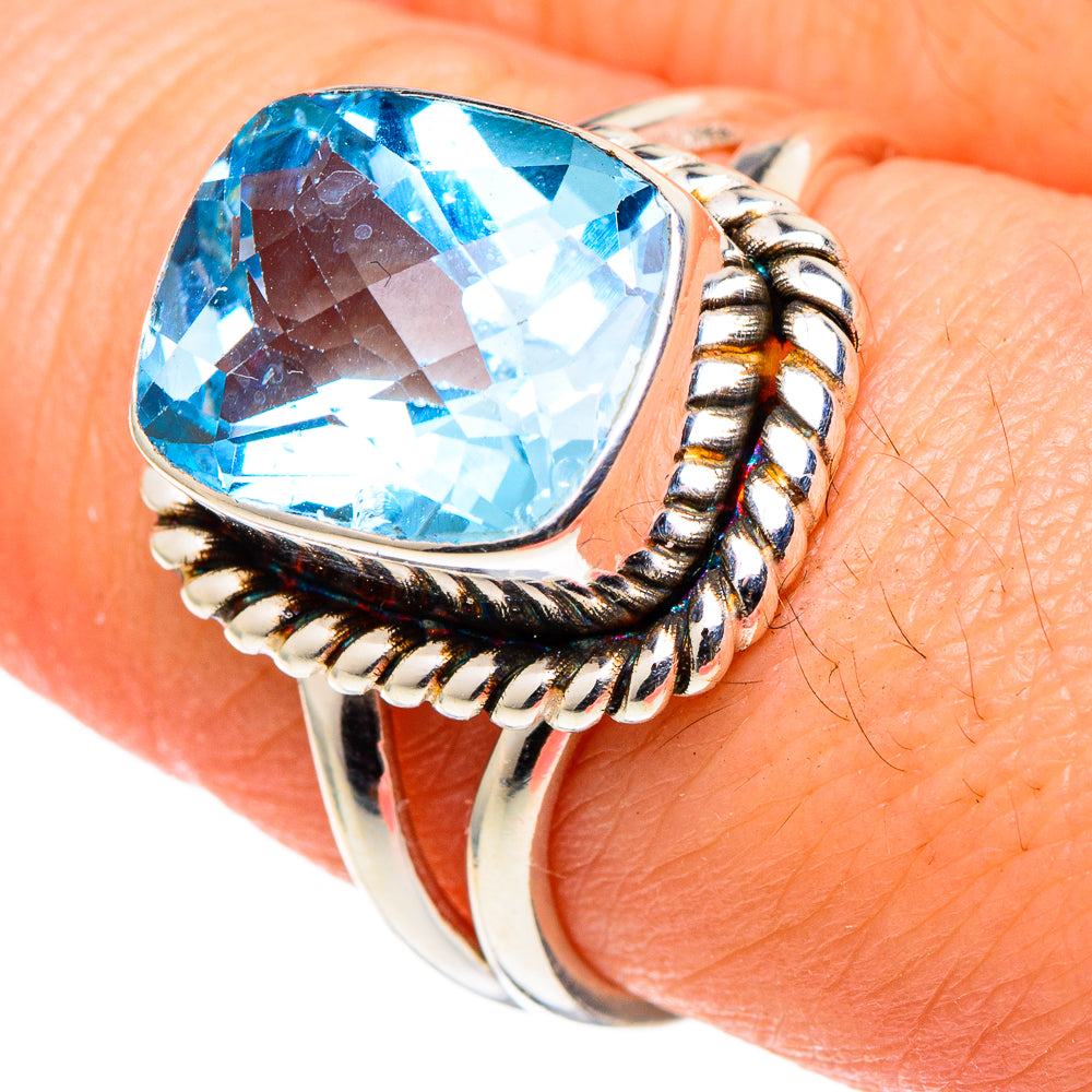 Blue Topaz Rings handcrafted by Ana Silver Co - RING97371