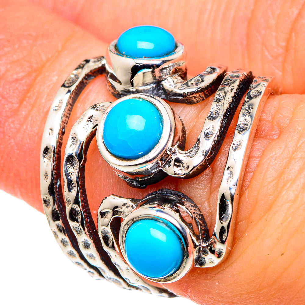 Sleeping Beauty Turquoise Rings handcrafted by Ana Silver Co - RING97372