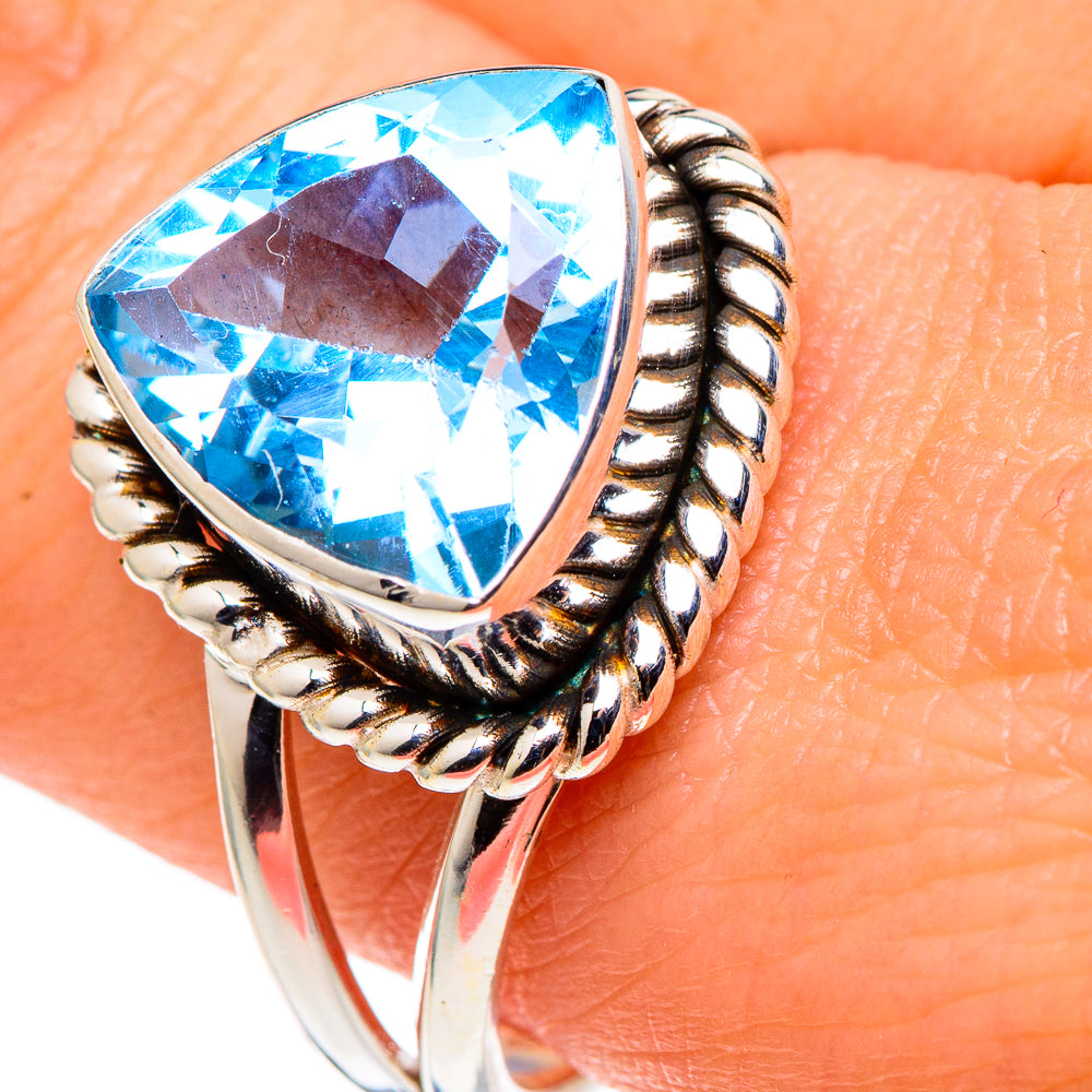 Blue Topaz Rings handcrafted by Ana Silver Co - RING97373