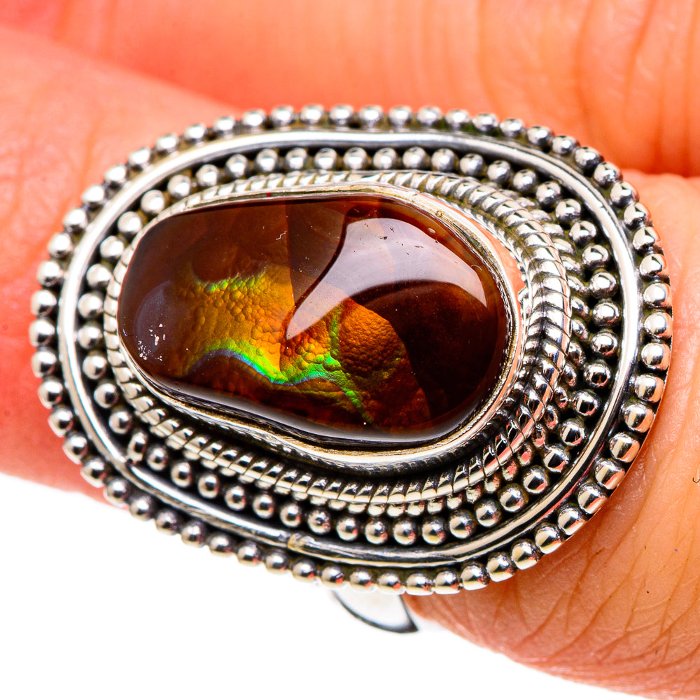 Mexican Fire Agate Rings handcrafted by Ana Silver Co - RING97381