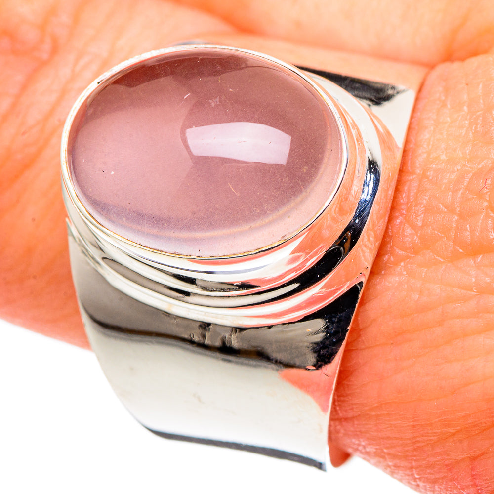 Rose Quartz Rings handcrafted by Ana Silver Co - RING97385