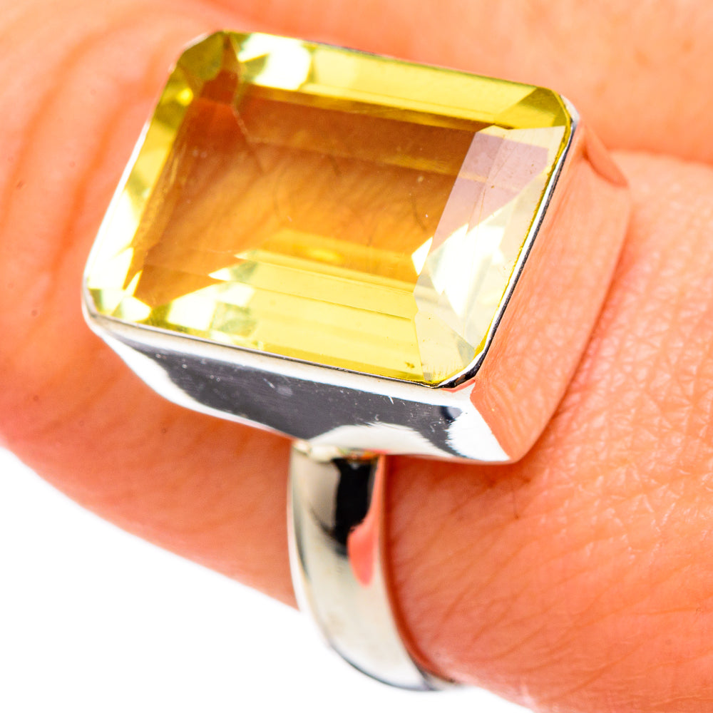 Lemon Quartz Rings handcrafted by Ana Silver Co - RING97401