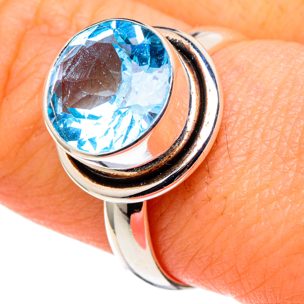 Blue Topaz Rings handcrafted by Ana Silver Co - RING97408