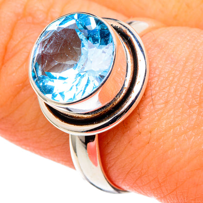 Blue Topaz Rings handcrafted by Ana Silver Co - RING97408