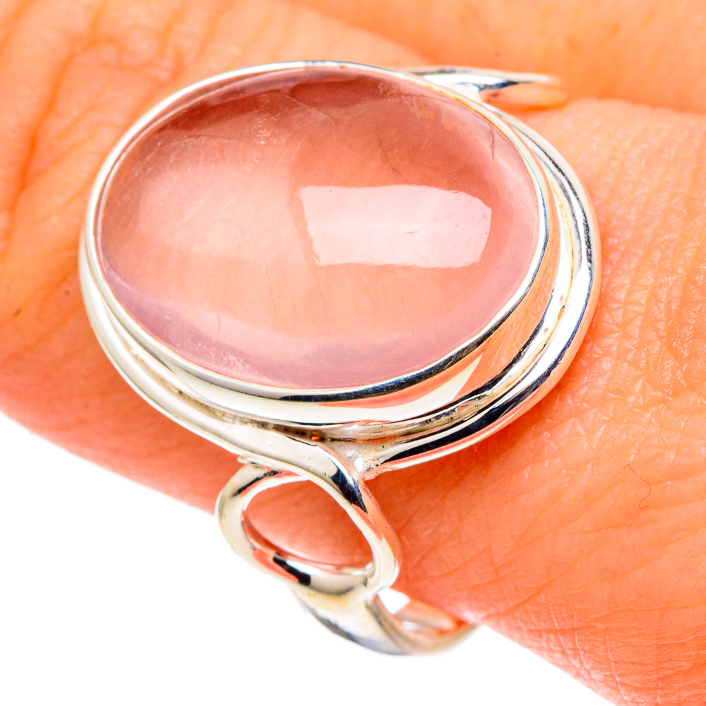 Rose Quartz Rings handcrafted by Ana Silver Co - RING97421