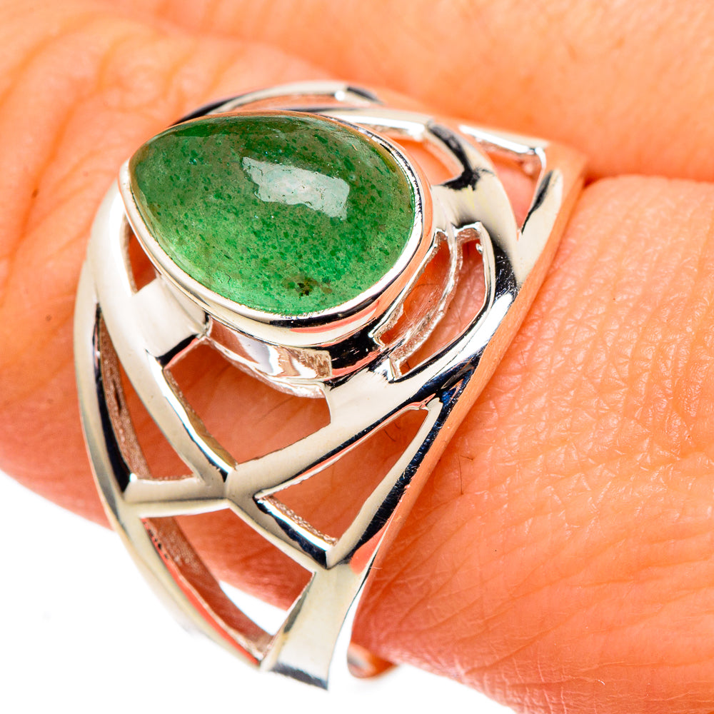 Green Aventurine Rings handcrafted by Ana Silver Co - RING97449