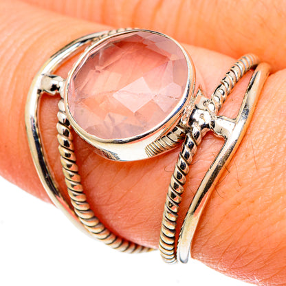 Rose Quartz Rings handcrafted by Ana Silver Co - RING97455