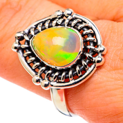 Ethiopian Opal Rings handcrafted by Ana Silver Co - RING97466