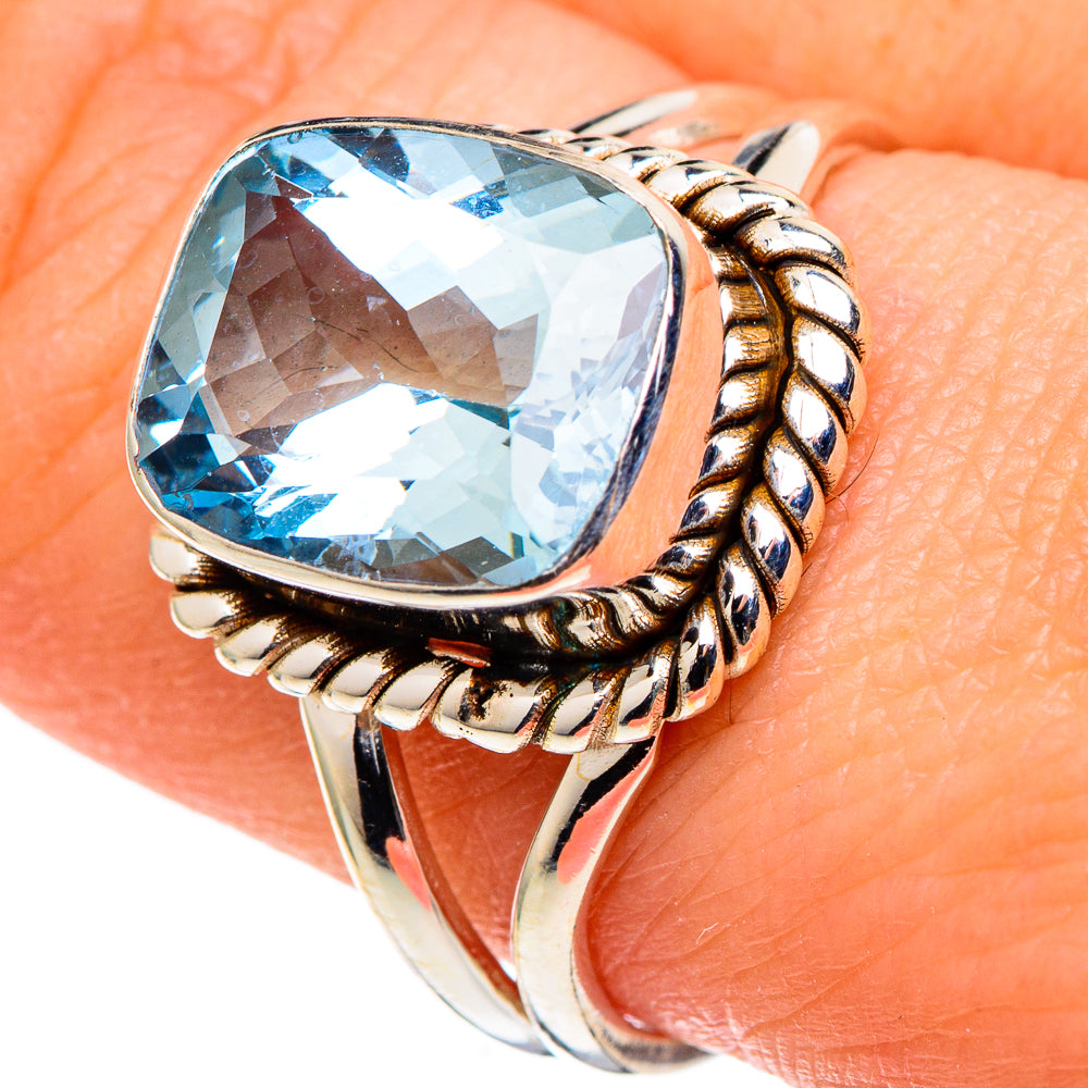Blue Topaz Rings handcrafted by Ana Silver Co - RING97472