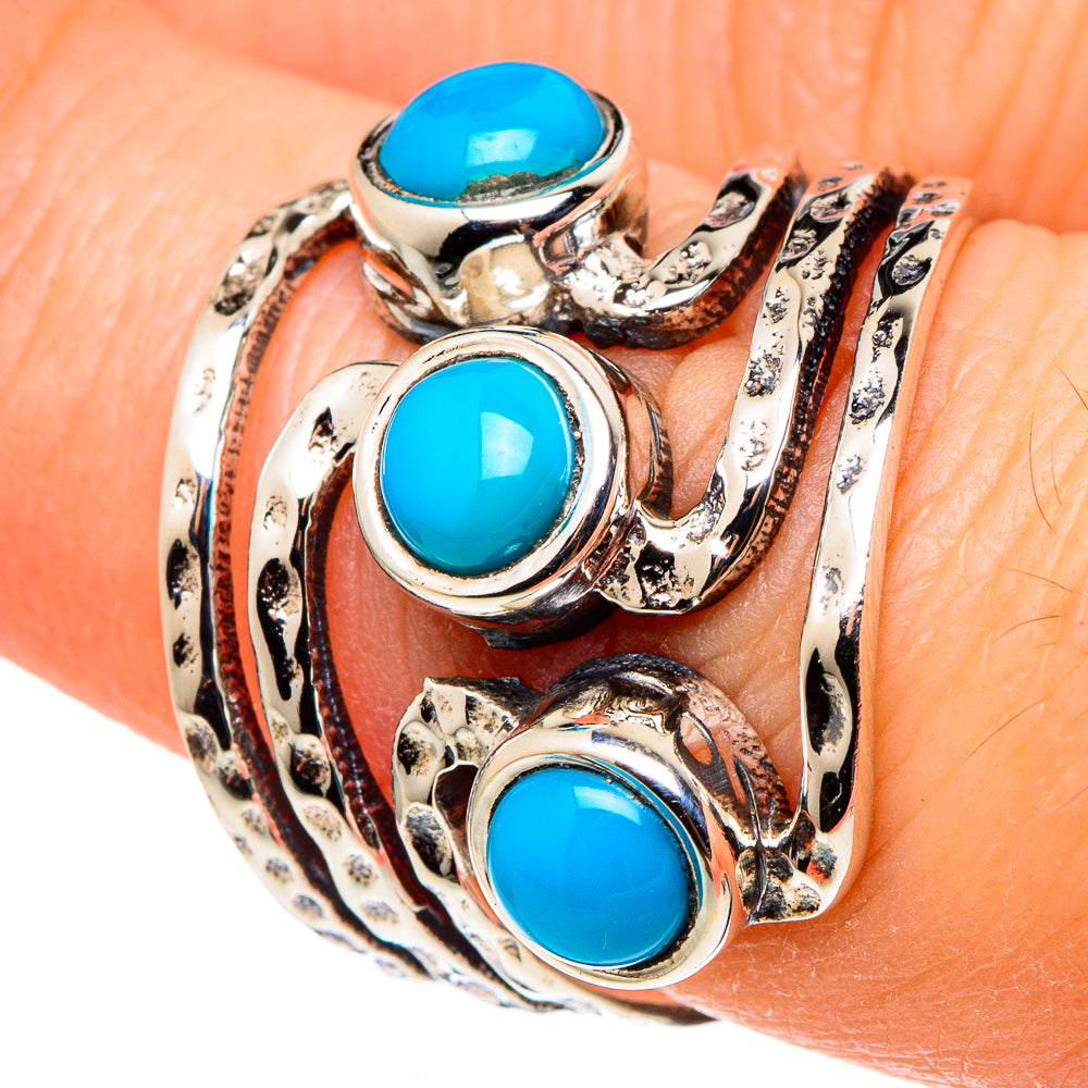 Sleeping Beauty Turquoise Rings handcrafted by Ana Silver Co - RING97477