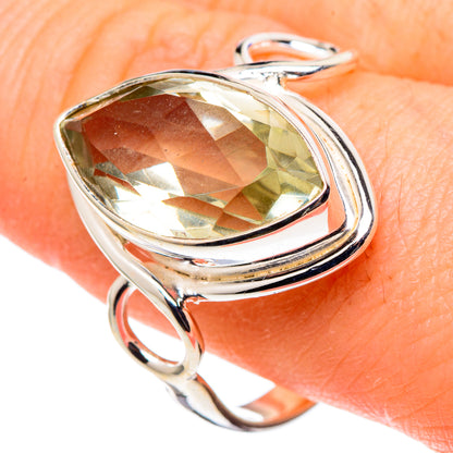 Green Amethyst Rings handcrafted by Ana Silver Co - RING97478