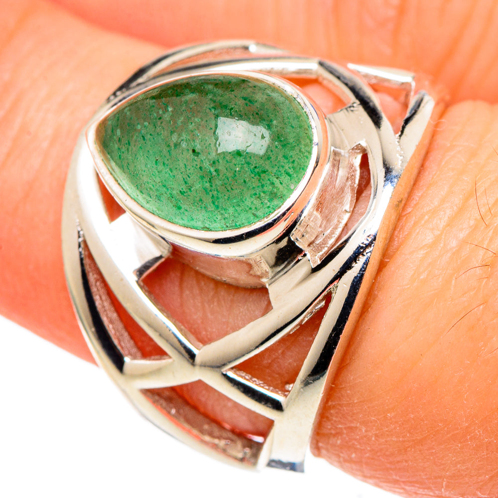 Green Aventurine Rings handcrafted by Ana Silver Co - RING97480