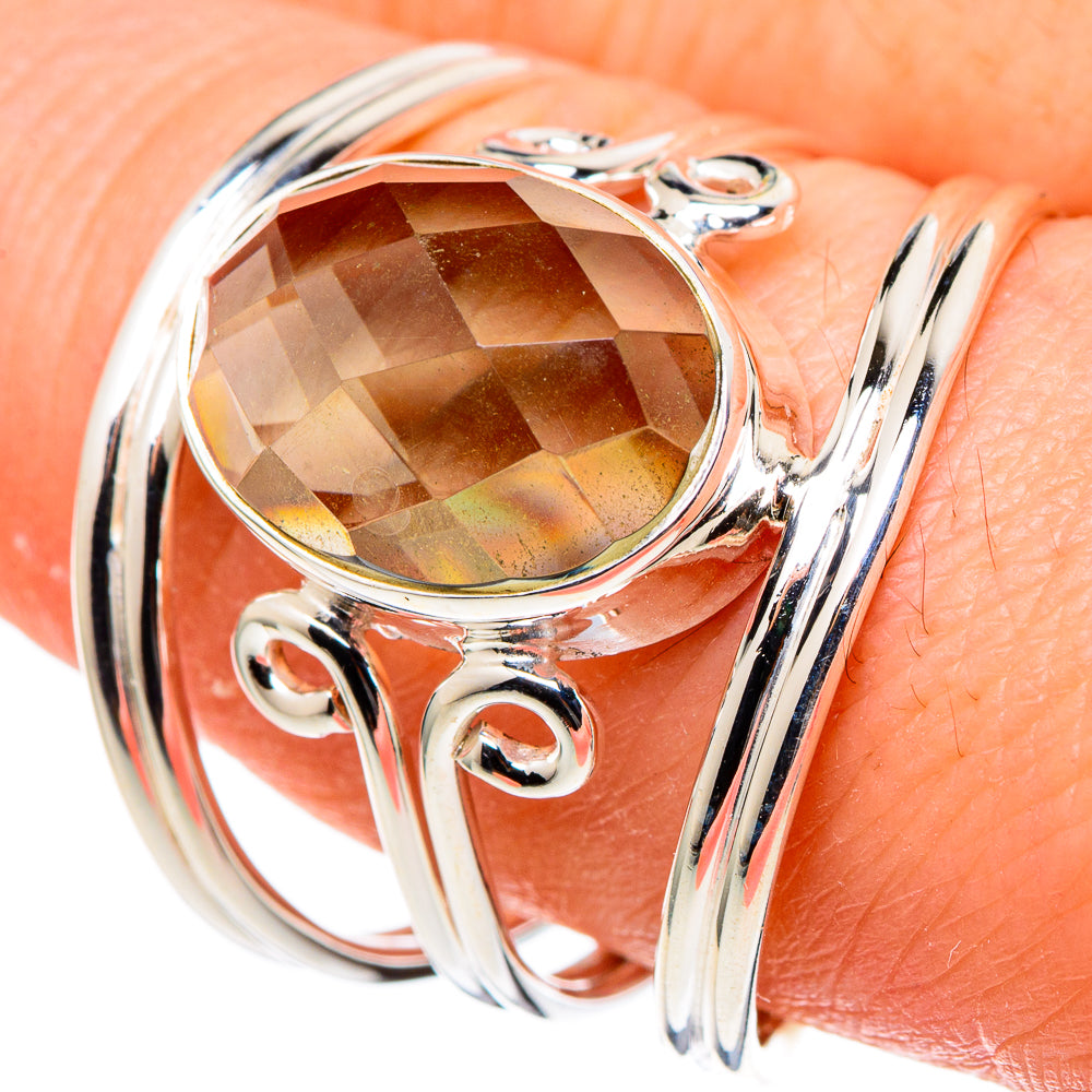 Green Amethyst Rings handcrafted by Ana Silver Co - RING97481
