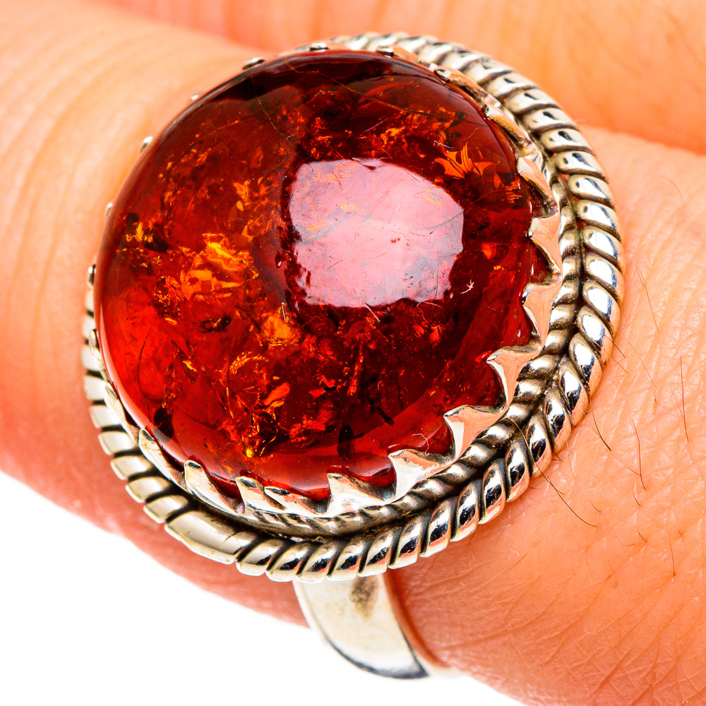 Baltic Amber Rings handcrafted by Ana Silver Co - RING97485