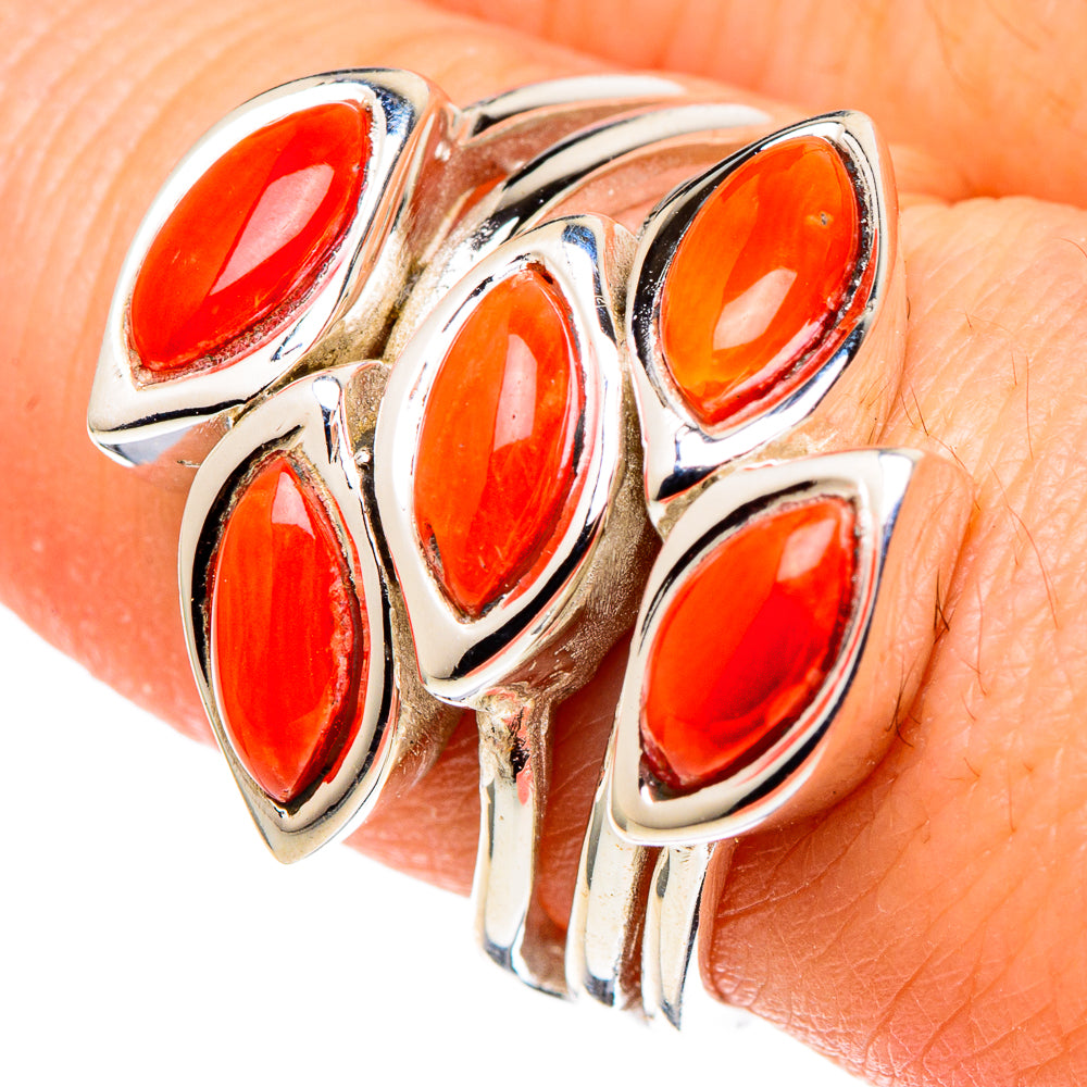 Carnelian Rings handcrafted by Ana Silver Co - RING97488