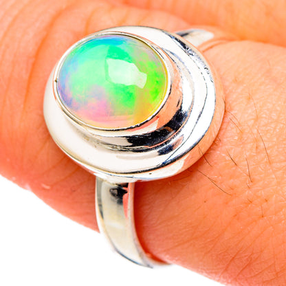 Ethiopian Opal Rings handcrafted by Ana Silver Co - RING97499