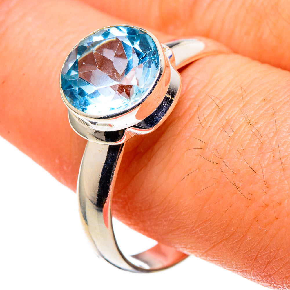 Blue Topaz Rings handcrafted by Ana Silver Co - RING97506