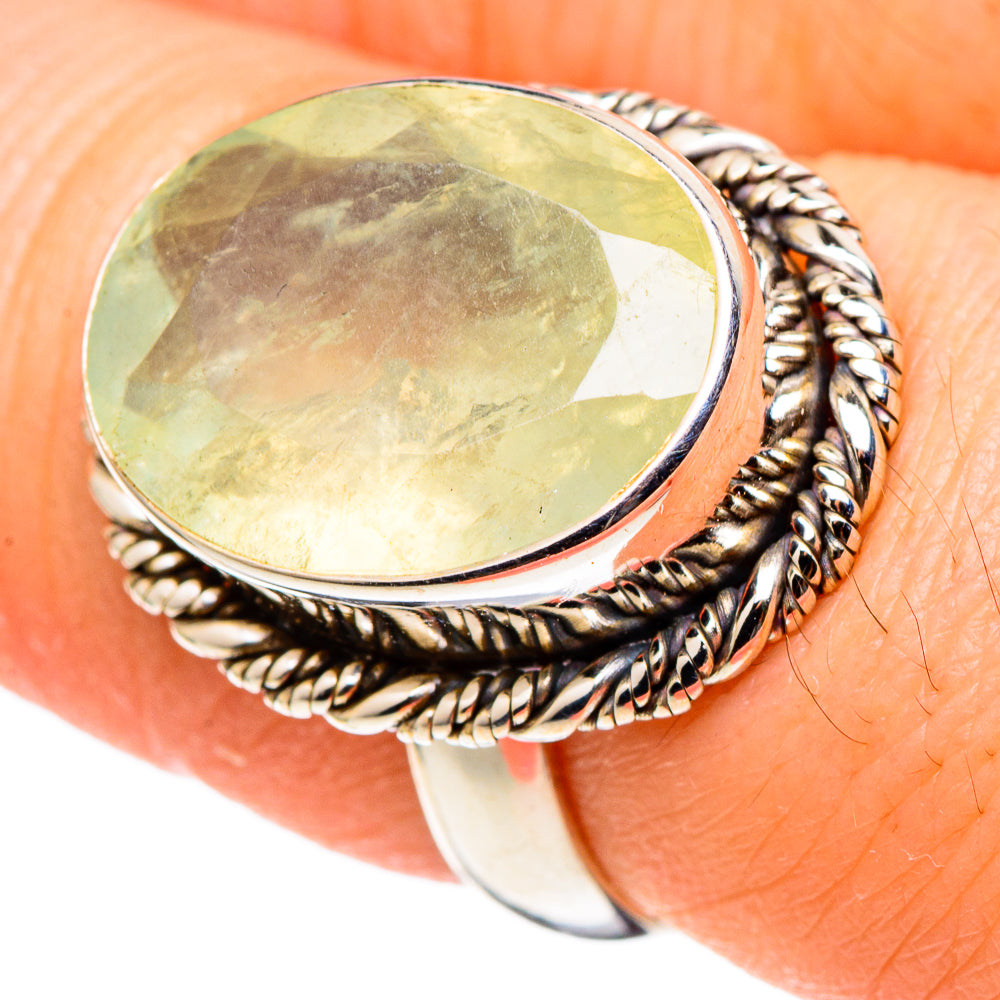 Prehnite Rings handcrafted by Ana Silver Co - RING97510