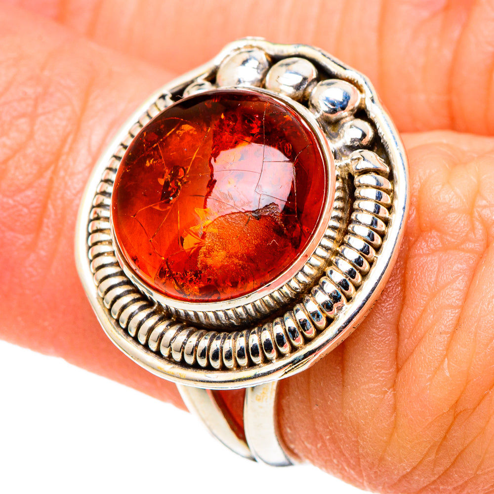 Baltic Amber Rings handcrafted by Ana Silver Co - RING97514