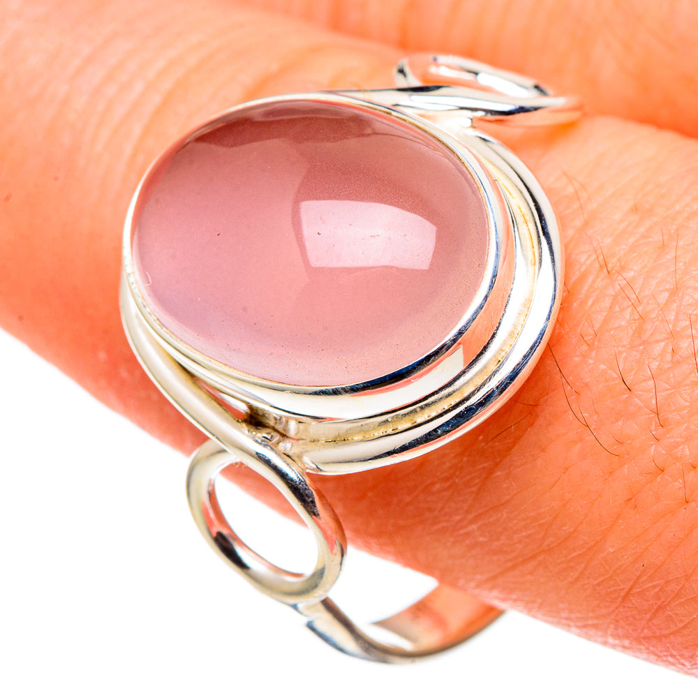 Rose Quartz Rings handcrafted by Ana Silver Co - RING97517