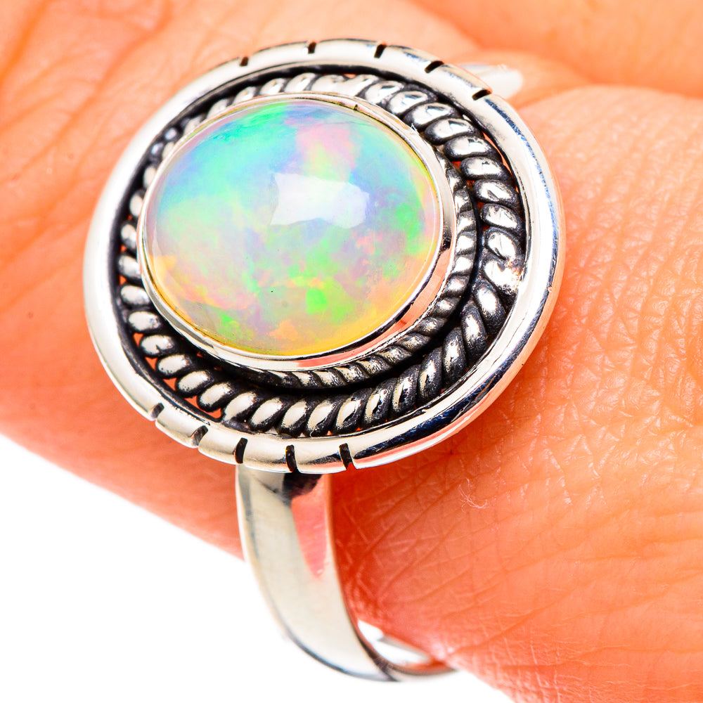 Ethiopian Opal Rings handcrafted by Ana Silver Co - RING97527