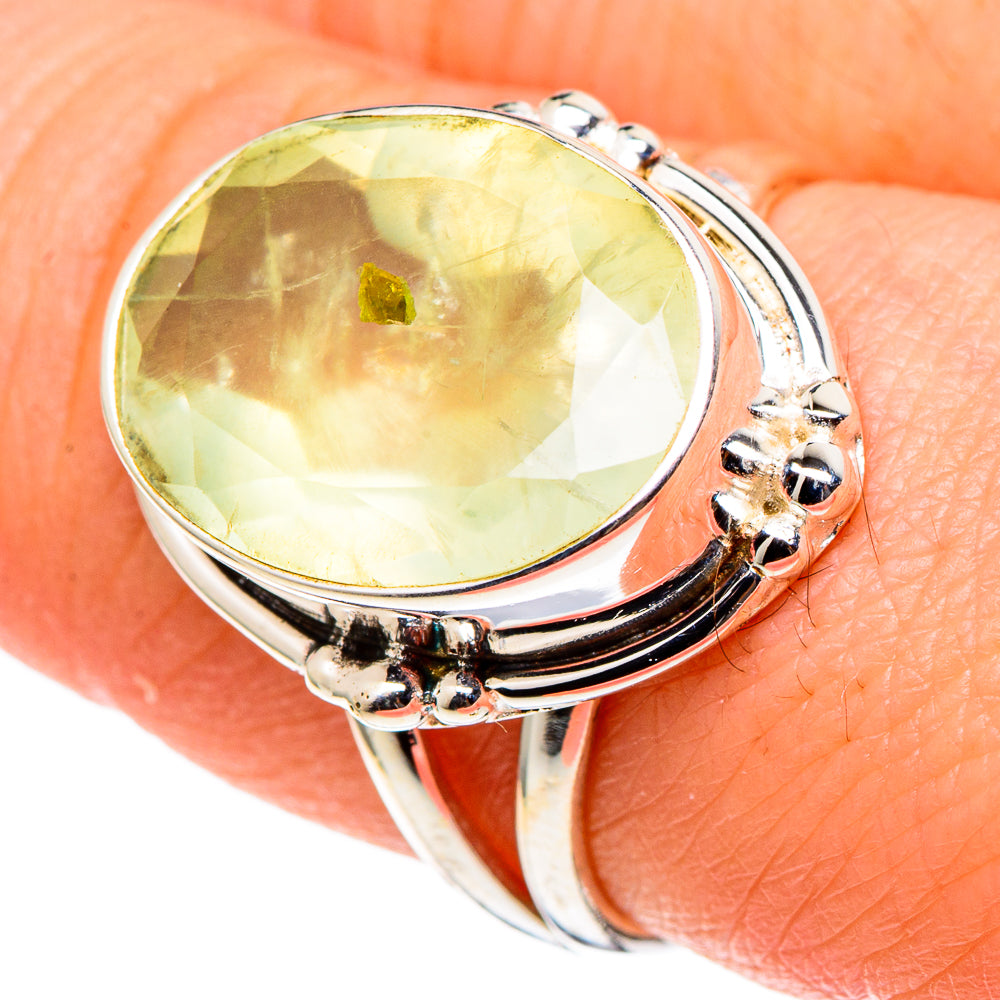 Prehnite Rings handcrafted by Ana Silver Co - RING97539