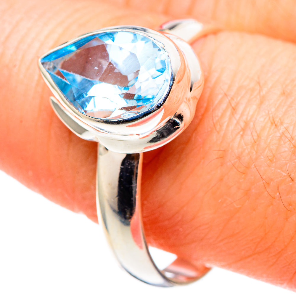 Blue Topaz Rings handcrafted by Ana Silver Co - RING97555