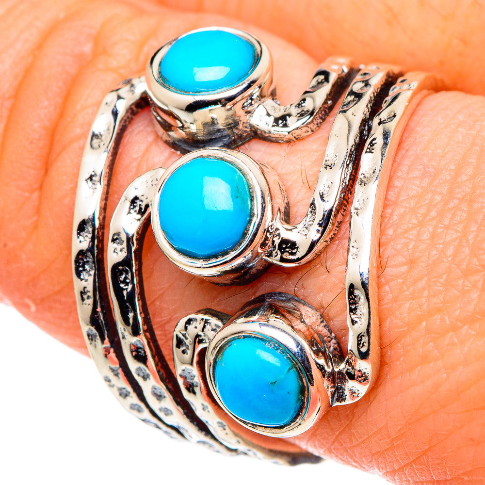 Sleeping Beauty Turquoise Rings handcrafted by Ana Silver Co - RING97558