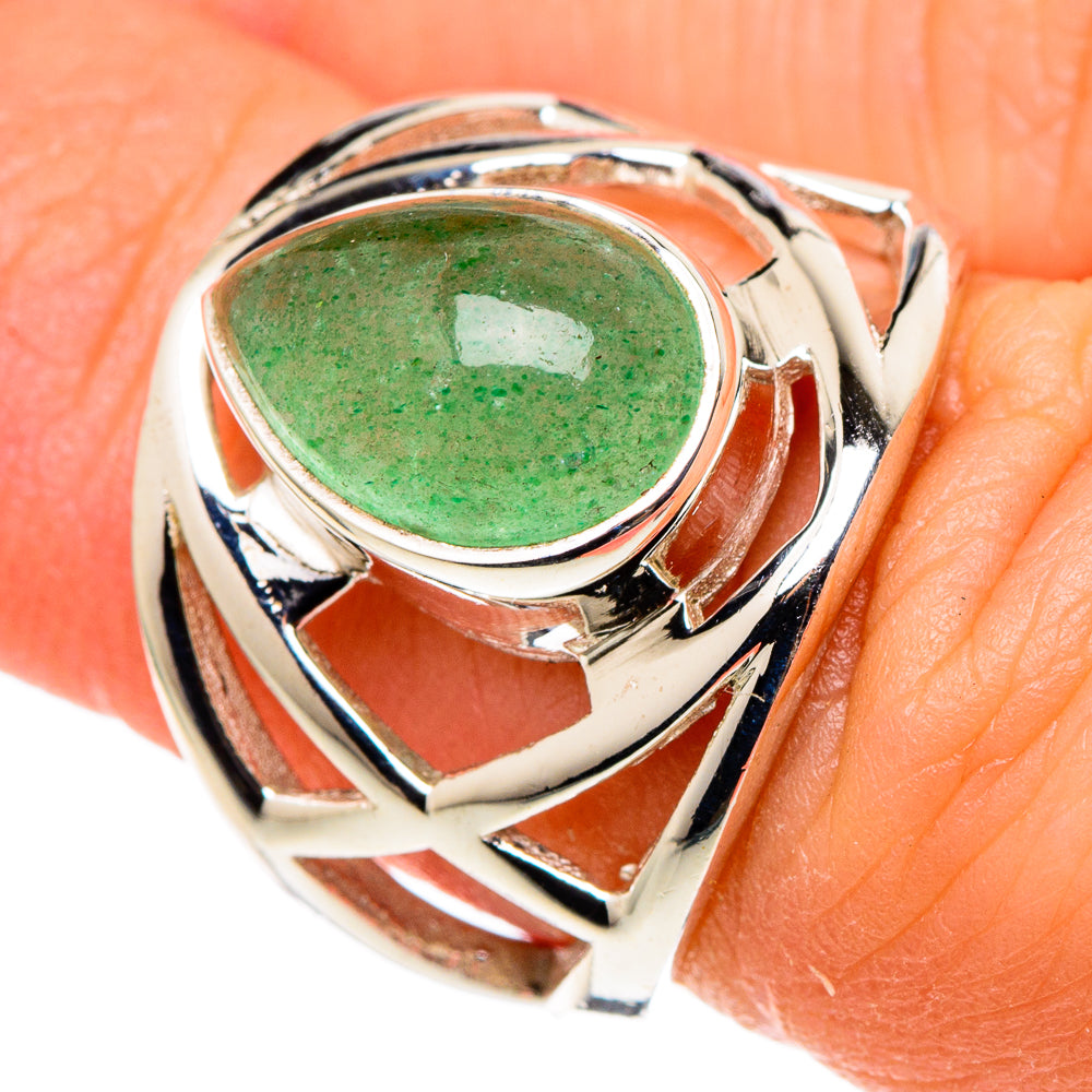 Green Aventurine Rings handcrafted by Ana Silver Co - RING97563
