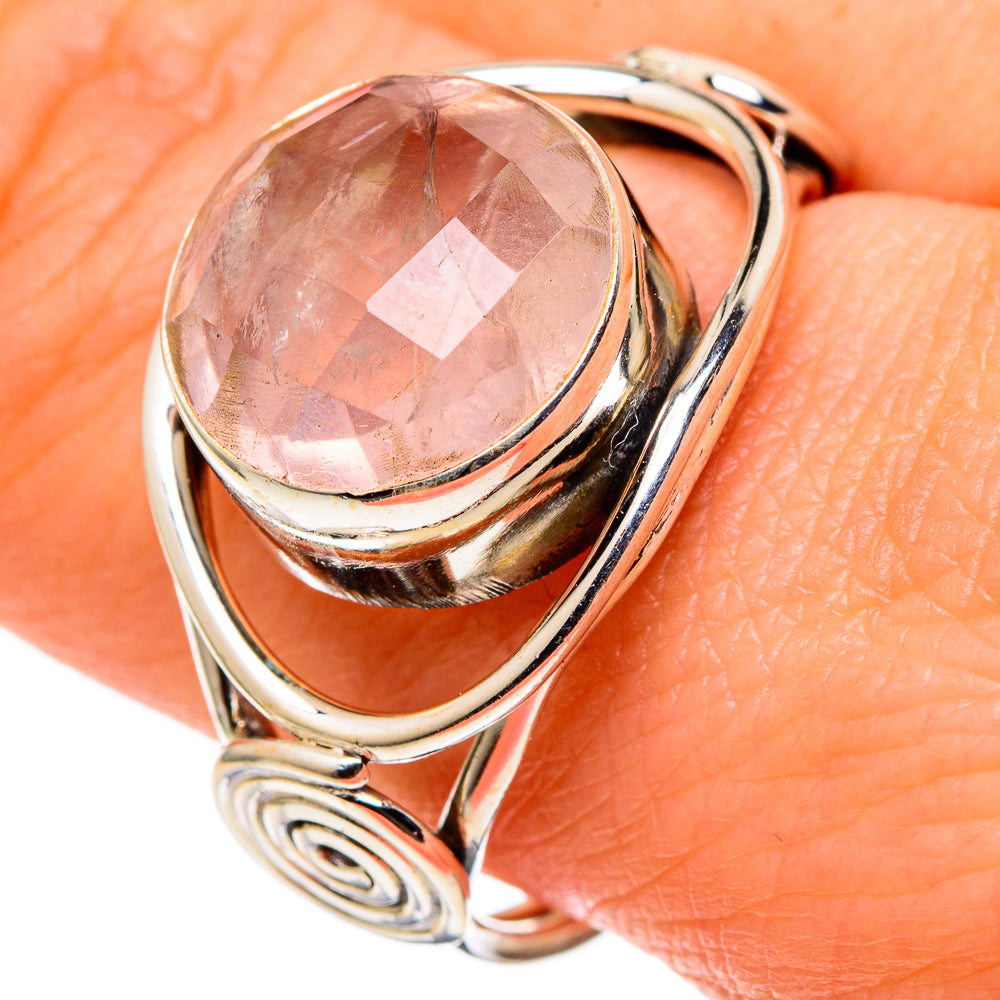 Rose Quartz Rings handcrafted by Ana Silver Co - RING97565