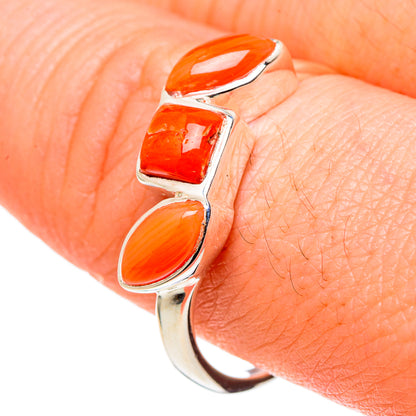 Mediterranean Red Coral Rings handcrafted by Ana Silver Co - RING97568