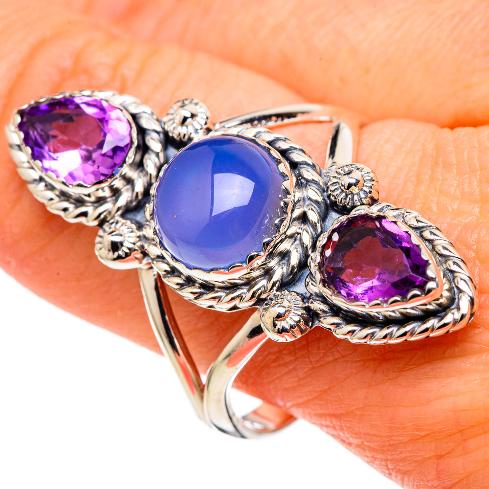 Chalcedony Rings handcrafted by Ana Silver Co - RING97578