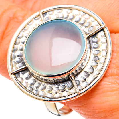 Aqua Chalcedony Rings handcrafted by Ana Silver Co - RING97588