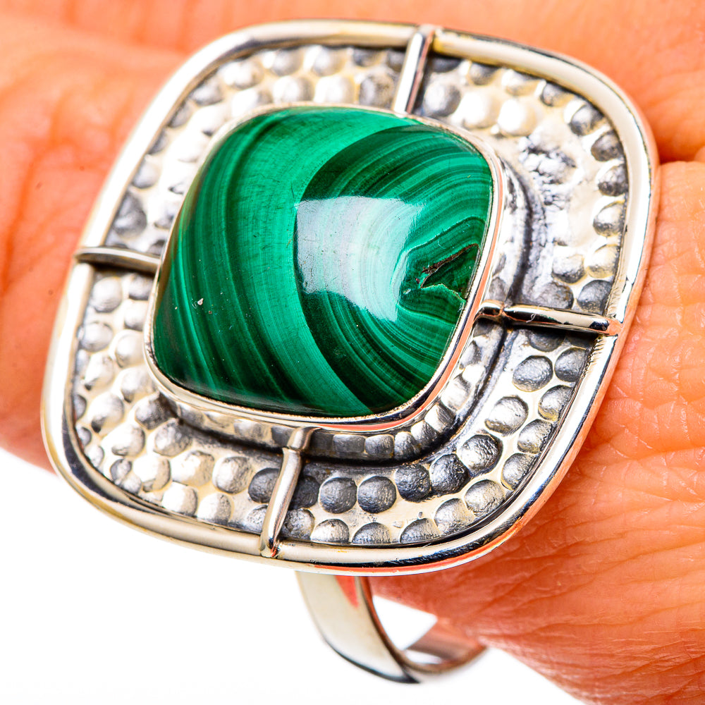 Malachite Rings handcrafted by Ana Silver Co - RING97595