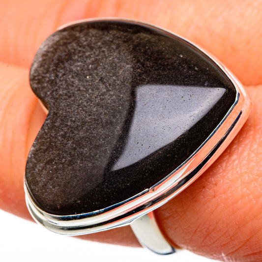 Gold Sheen Obsidian Rings handcrafted by Ana Silver Co - RING97597