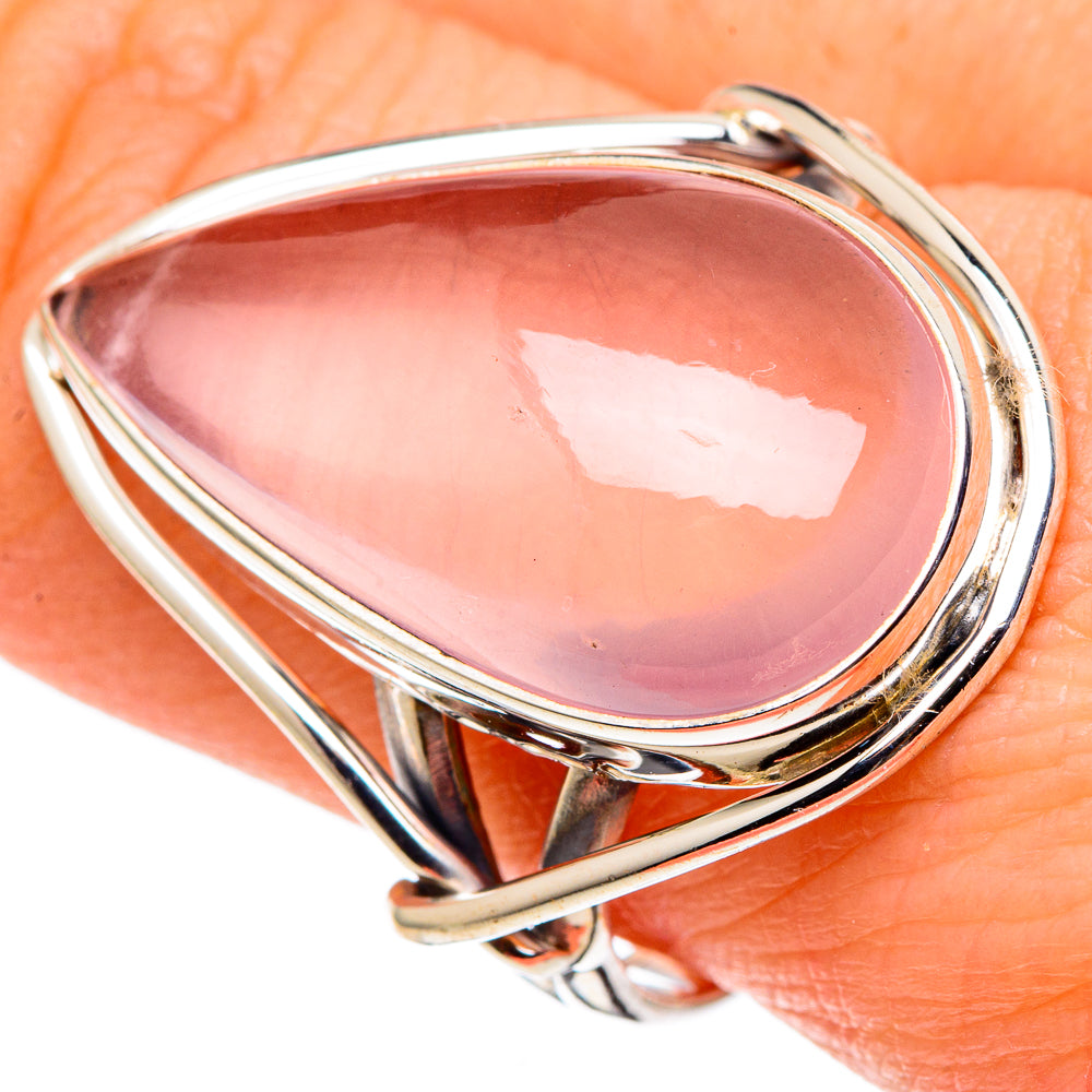 Rose Quartz Rings handcrafted by Ana Silver Co - RING97604