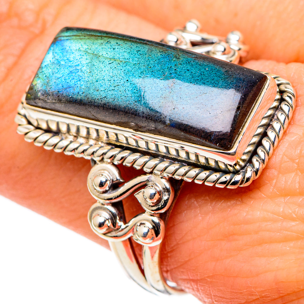 Labradorite Rings handcrafted by Ana Silver Co - RING97622