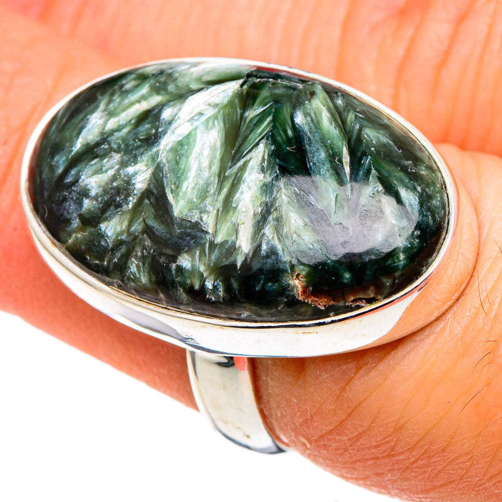 Seraphinite Rings handcrafted by Ana Silver Co - RING97625