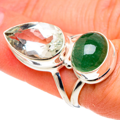 Green Amethyst Rings handcrafted by Ana Silver Co - RING97626