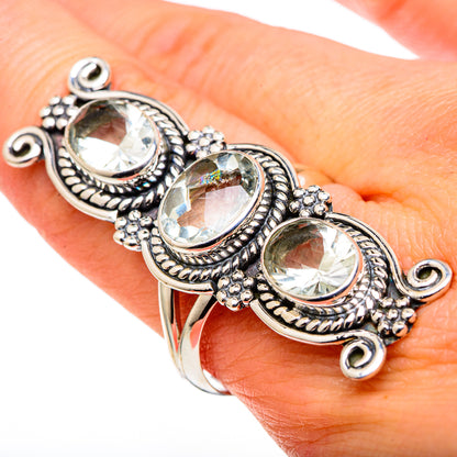Green Amethyst Rings handcrafted by Ana Silver Co - RING97628