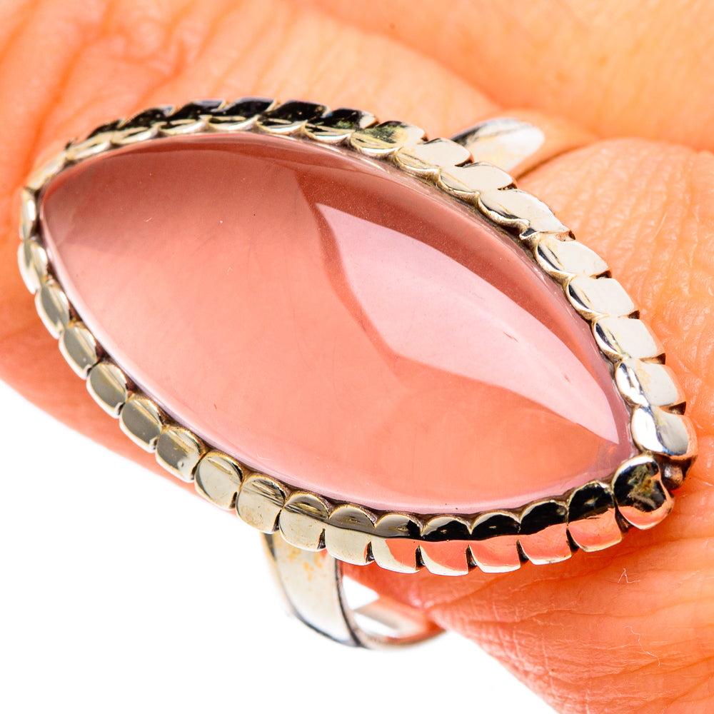 Rose Quartz Rings handcrafted by Ana Silver Co - RING97635