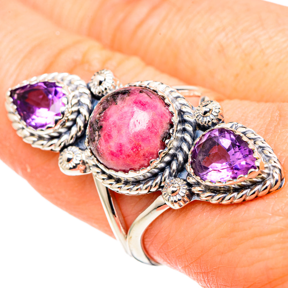 Rhodonite Rings handcrafted by Ana Silver Co - RING97644