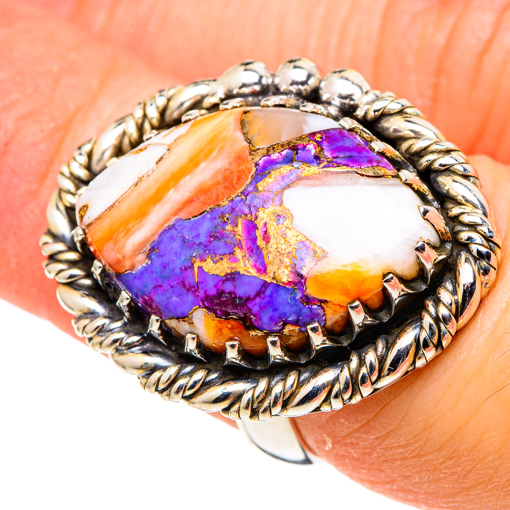 Spiny Oyster Turquoise Rings handcrafted by Ana Silver Co - RING97646