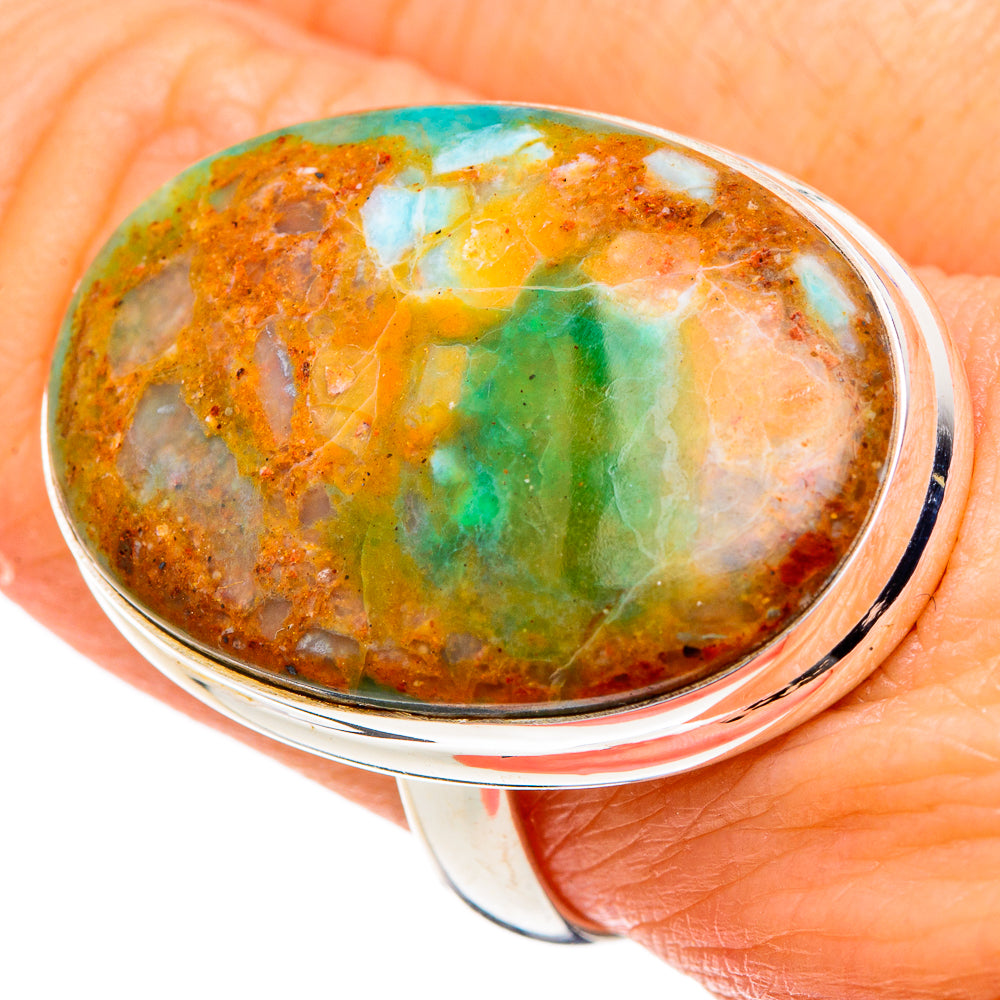 Peruvian Opal Rings handcrafted by Ana Silver Co - RING97647