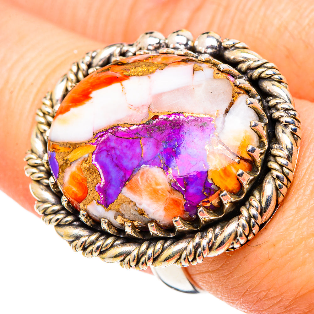 Spiny Oyster Turquoise Rings handcrafted by Ana Silver Co - RING97649