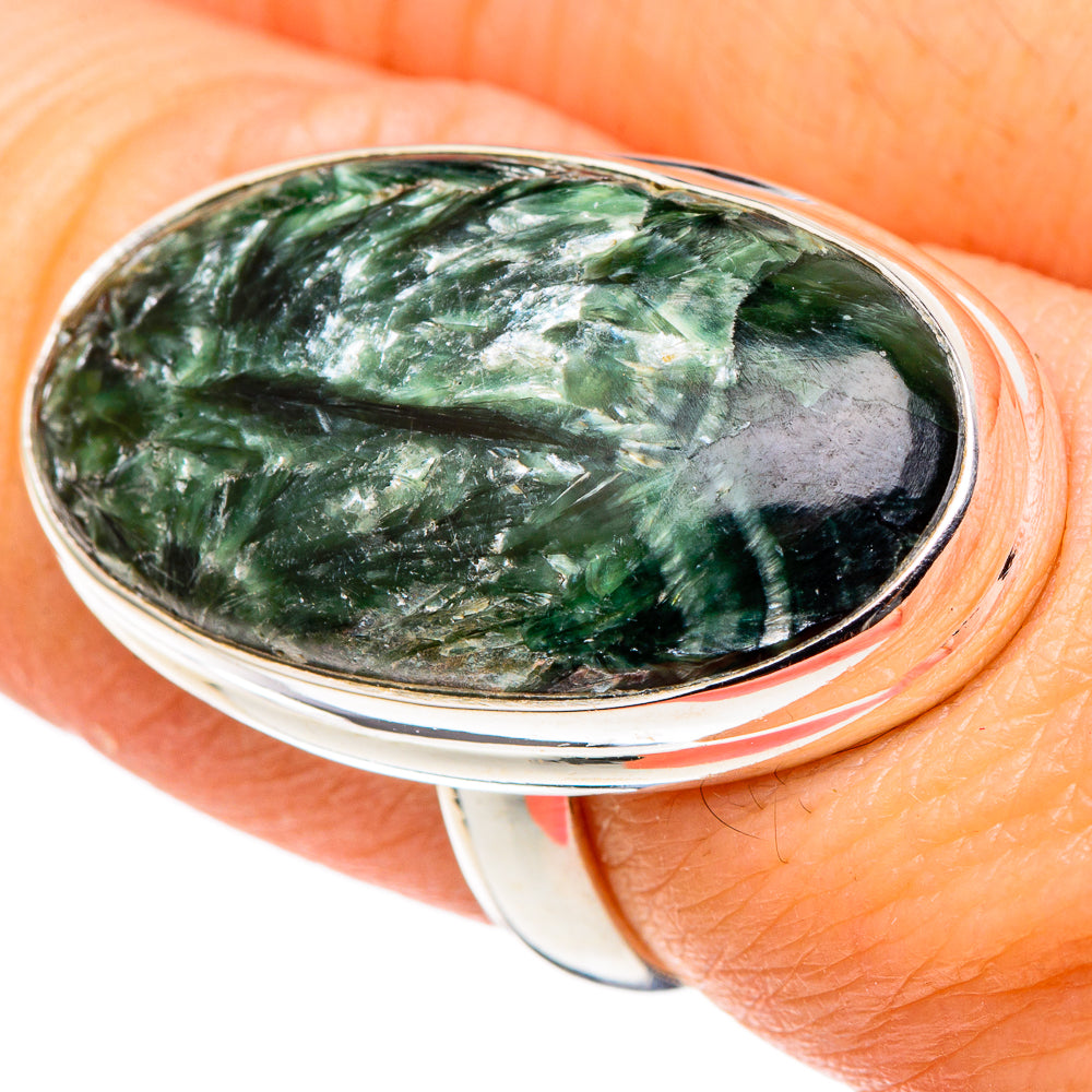 Seraphinite Rings handcrafted by Ana Silver Co - RING97655