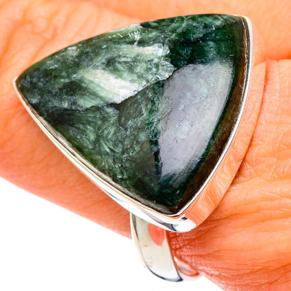 Seraphinite Rings handcrafted by Ana Silver Co - RING97657