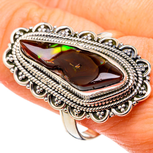 Mexican Fire Agate Rings handcrafted by Ana Silver Co - RING97658
